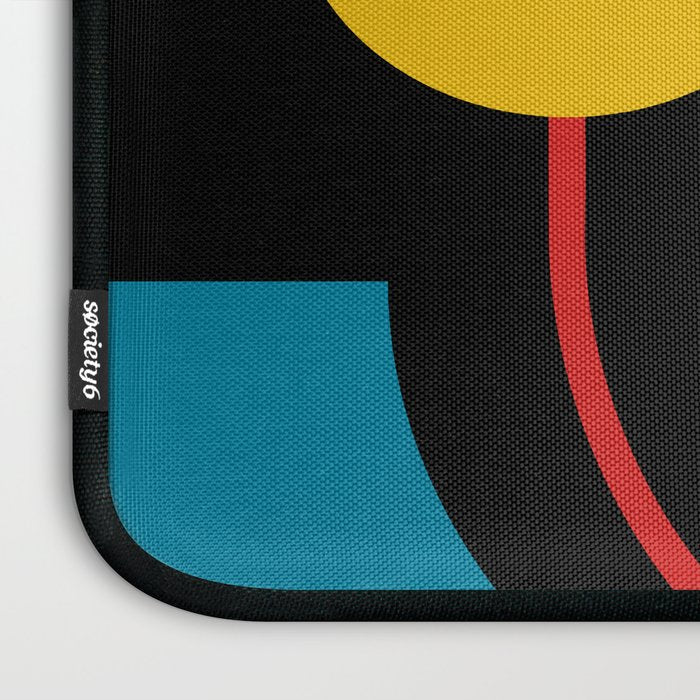 Mid Century Modern Geometric Abstract Laptop Sleeve Gallery Image 3