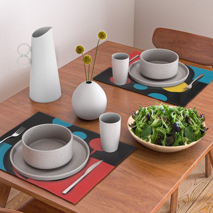 Mid Century Modern Geometric Abstract Placemat Gallery Image 2