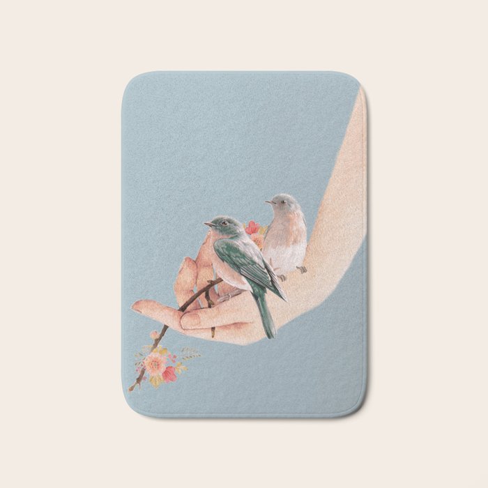 Birds on Hand Bath Mat Gallery Image 1