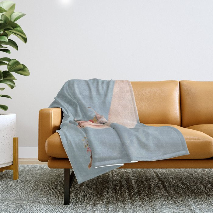 Birds on Hand Throw Blanket Gallery Image 1