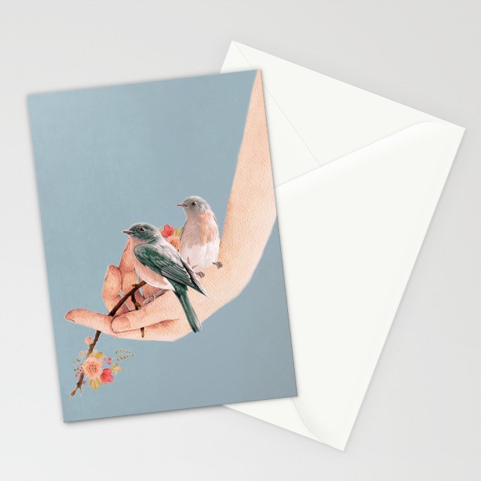 Birds on Hand Stationery Card Gallery Image 2