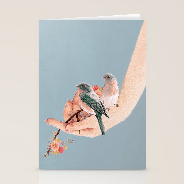 Birds on Hand Stationery Card Gallery Image 2