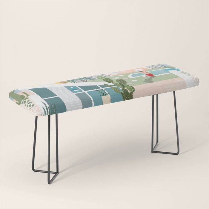 Retro Palm Springs Iii Bench