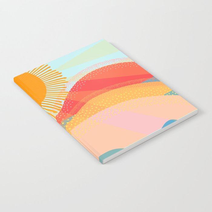 Sunset On Hills and Sea  Notebook Gallery Image 1