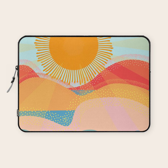 Sunset On Hills and Sea  Laptop Sleeve Gallery Image 1