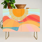 Sunset On Hills and Sea  Credenza Gallery Image 1