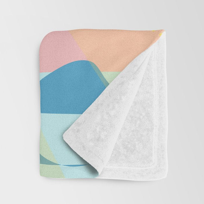 Sunset On Hills and Sea  Throw Blanket Gallery Image 3