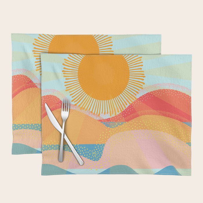 Sunset On Hills and Sea  Placemat Gallery Image 1