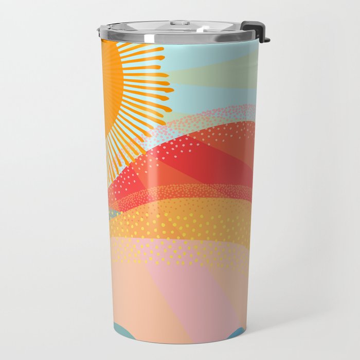 Sunset On Hills and Sea  Travel Mug Gallery Image 2