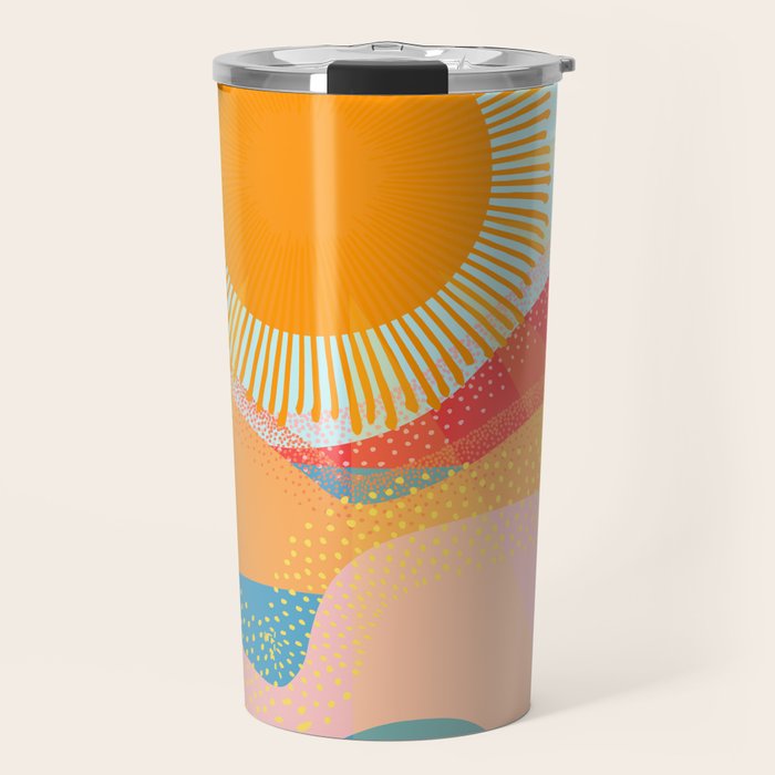 Sunset On Hills and Sea  Travel Mug Gallery Image 1