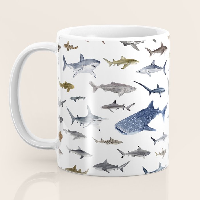 SHARKS poster-white Coffee Mug Gallery Image 3