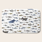 SHARKS poster-white Bath Mat Gallery Image 2