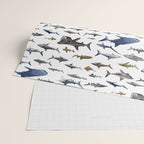 SHARKS poster-white Wrapping Paper Gallery Image 2