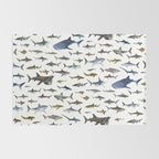 SHARKS poster-white Rug Gallery Image 2