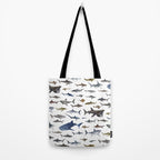 SHARKS poster-white Tote Bag Gallery Image 2