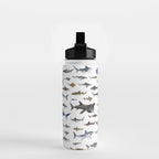 SHARKS poster-white Water Bottle Gallery Image 2