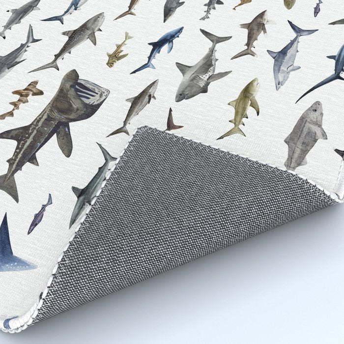 SHARKS poster-white Rug Gallery Image 4