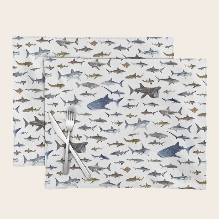SHARKS poster-white Placemat Gallery Image 1