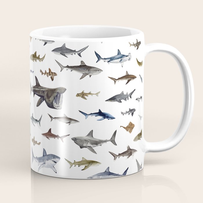 SHARKS poster-white Coffee Mug Gallery Image 1
