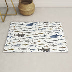 SHARKS poster-white Rug Gallery Image 1