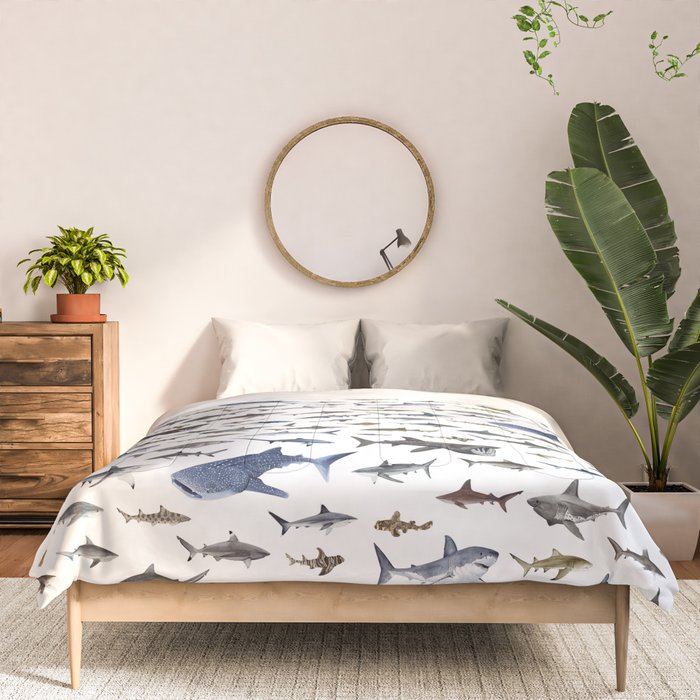 SHARKS poster-white Comforter Gallery Image 3