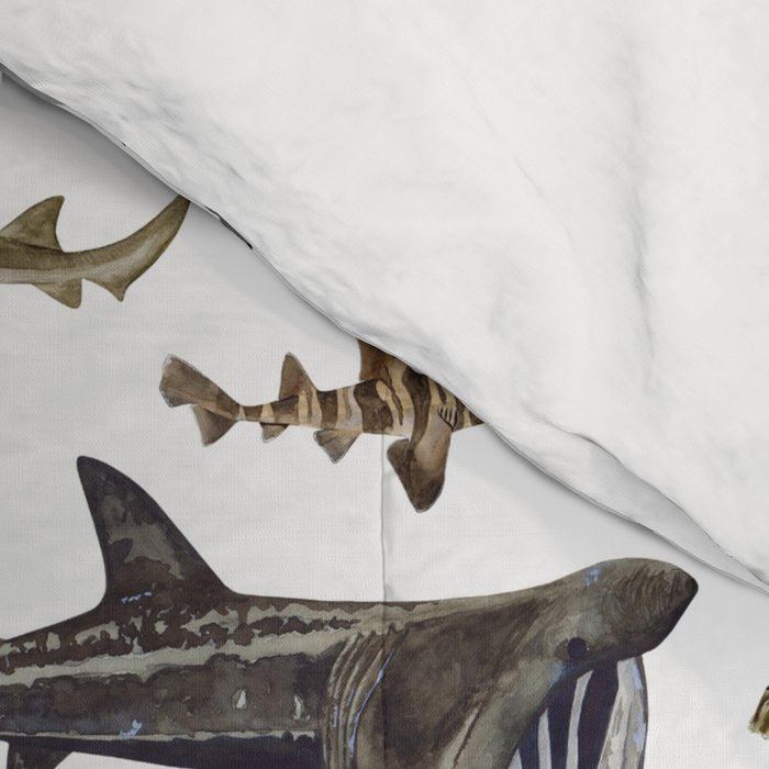 SHARKS poster-white Comforter Gallery Image 4