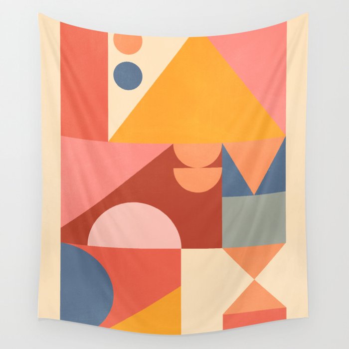 Abstract Geometric Shapes 32 Wall Tapestry Gallery Image 4