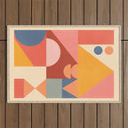 Abstract Geometric Shapes 32 Outdoor Rug Gallery Image 1
