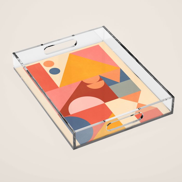 Abstract Geometric Shapes 32 Acrylic Tray Gallery Image 1