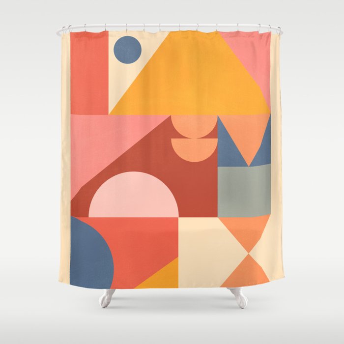 Abstract Geometric Shapes 32 Shower Curtain Gallery Image 1
