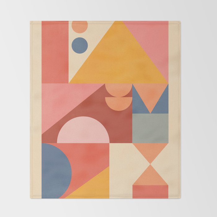 Abstract Geometric Shapes 32 Throw Blanket Gallery Image 2
