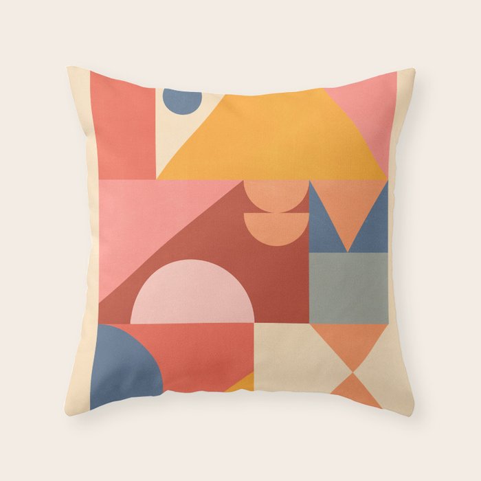 Abstract Geometric Shapes 32 Throw Pillow Gallery Image 6