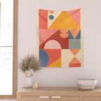 Abstract Geometric Shapes 32 Wall Tapestry Gallery Image 2
