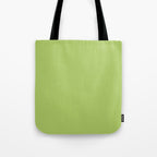 Happy Light Lime Green Solid Tote Bag Gallery Image 1
