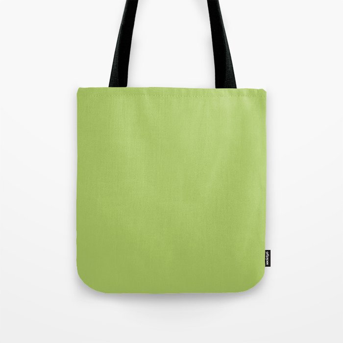 Happy Light Lime Green Solid Tote Bag Gallery Image 1