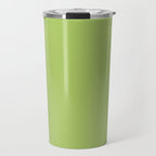 Happy Light Lime Green Solid Travel Mug Gallery Image 1