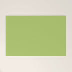 Happy Light Lime Green Solid Welcome Mat Gallery Image 1
