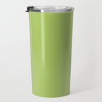 Happy Light Lime Green Solid Travel Mug Gallery Image 3