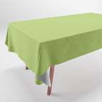 Happy Light Lime Green Solid Tablecloth Gallery Image 1