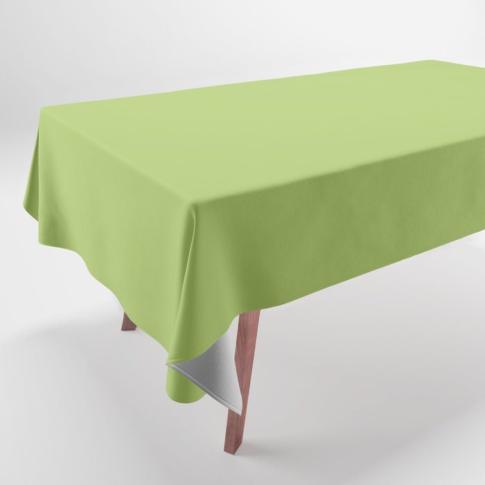 Happy Light Lime Green Solid Tablecloth Gallery Image 1