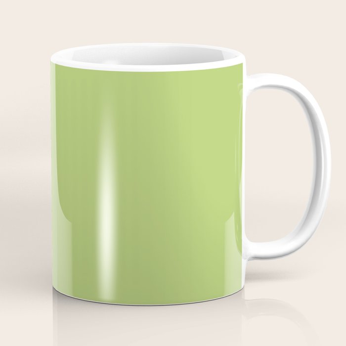 Happy Light Lime Green Solid Coffee Mug Gallery Image 1
