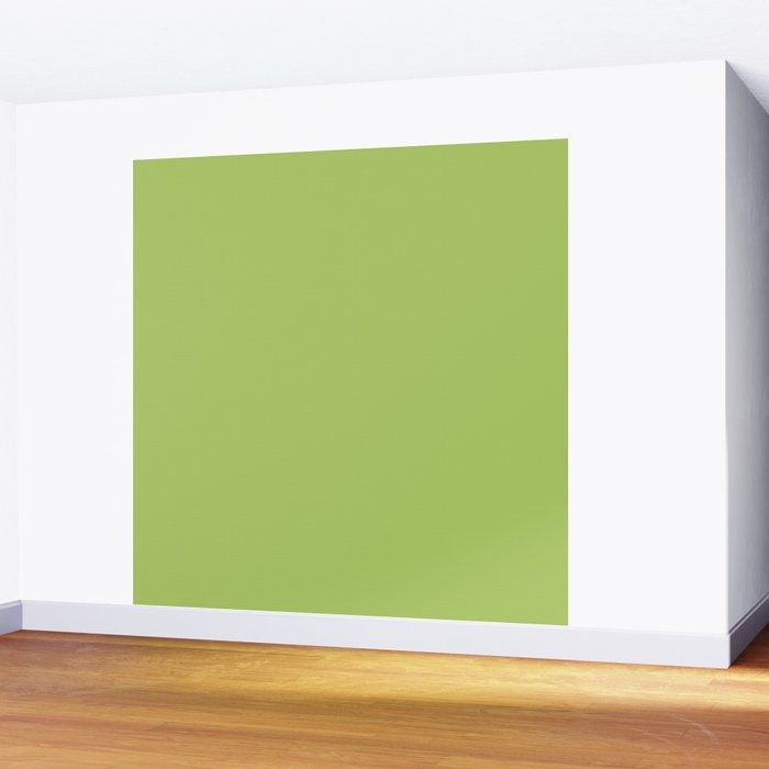 Happy Light Lime Green Solid Wall Mural Gallery Image 2