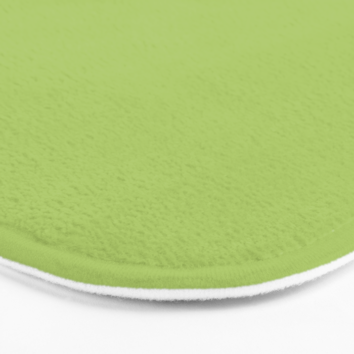 Happy Light Lime Green Solid Bath Mat Gallery Image 3