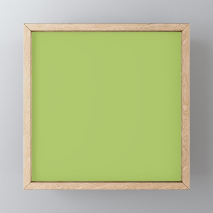 Happy Light Lime Green Solid Mini Art Print Gallery Image 1