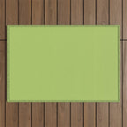 Happy Light Lime Green Solid Outdoor Rug Gallery Image 1