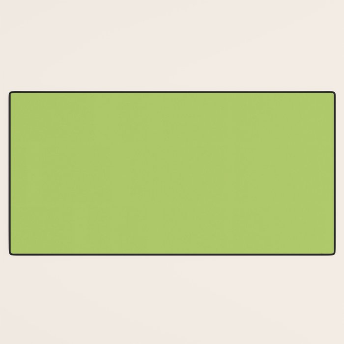 Happy Light Lime Green Solid Desk Mat Gallery Image 3