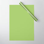 Happy Light Lime Green Solid Wrapping Paper Gallery Image 1