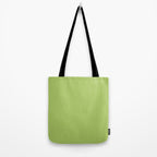 Happy Light Lime Green Solid Tote Bag Gallery Image 2
