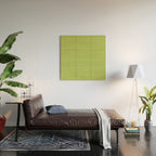 Happy Light Lime Green Solid Wood Wall Art Gallery Image 2