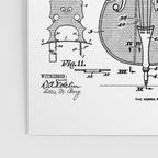 Double Bass Player Bassist Musical Instrument Vintage Patent Poster Gallery Image 3